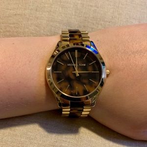 Michael Kors Gold/Tortoise Shell Watch
